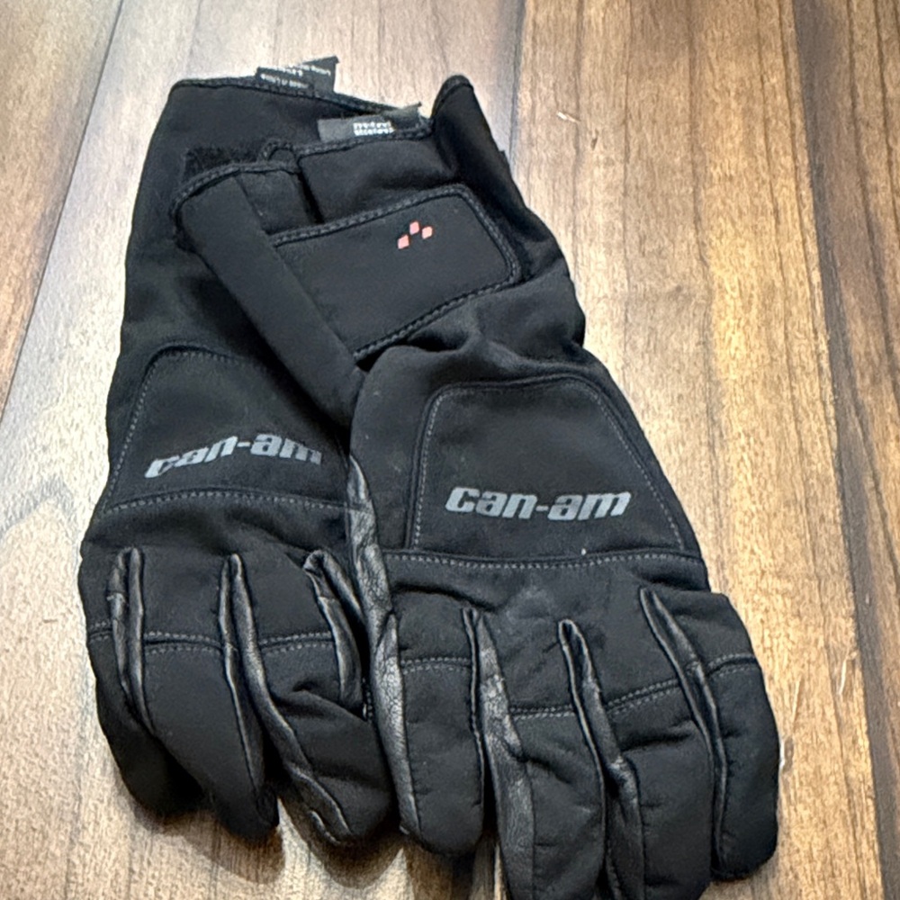 Can-Am Black Motorcycle Gloves - large